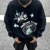 Rullande högt hiphop vintage hoodie man kvinnor hoodies cpfm tröjor överdimensionerade huvor plus size sweatshirt unisex 100% bomullsdragar skateball kläder