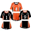 Plus Size 4XL Haikyuu Kostuum Volleybal Club Shorts T-shirt Mannen Vrouwen Cosplay Hinata Shoyo Sportkleding Jerseys Uniform C42A58