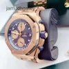 AP Швейцарские роскошные наручные часы Epic Royal AP Oak Offshore Series 26238OR Розовое золото Синий циферблат Мужская мода Досуг Бизнес Спорт Механические часы SBQZ