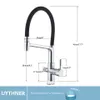 Küchenarmaturen Wasserfilter Wasserhahn Messing Trinken gefiltert Kran Dual Auslauf Mixer 360 Grad Rotation Reinigungsfunktion Wasserhähne 231030