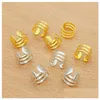 Hair Accessories 50 200 Pcs African Rings Cuffs Tubes Charms Dreadlock Dread Braids Jewelry Decoration Gold Sier Beads 220720 Drop Del Dhvs2
