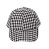 Bollmössor damer svartvitt houndstooth baseball cap casual retro daglig slitage