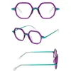 Solglasögon ramar belight Optiacl Fancy Candy Color Acetate with Metal Square Shape Glasses Frame Män Kvinnor Recept Glasögon glasögon