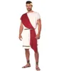 Halloween Cosplay Ancient Greek King Gladiator Costumes White Couple Party Stage Performance Dress Sets