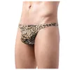 Calzoncillos sexy con estampado de leopardo para hombre, calzoncillos para hombre, Cueca, bragas masculinas con espalda en T, tanga fina, ropa interior de cintura baja Gay