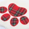 Dog Paw Christmas Stocking Large Hanging Red Plaid and White Sock 15.8 x 11.8" Xmas Tree Ornament Candy Gift Bag for Holiday Fireplace Decoration Accessory