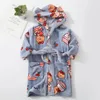 Pyjamas hiver robe de nuit pour garçons enfants peignoir à capuche automne chemise de nuit double face flanelle fille pyjama chaud vêtements de maison 231031