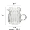 75-500 ml Streep Melkkan hittebestendig Glazen Beker Met Handvat Koffie Melk Thee Separator Fair Cup home Cafe Drinkware Gift