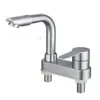 Rubinetti da cucina Rubinetto per lavabo da bagno Miscelatore per lavello in acciaio inossidabile 304 Rubinetto per acqua fredda in ceramica 2 fori Maniglia singola 231030