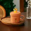 Kubki 2023 Cute Girls 'Water Cup Cactus w kształcie kaktusa śniadanie z pokrywką Para Kreatywna rodzina doniczkowa do picia na prezenty