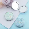 Compact TSHOU658 Mini Makeup Fresh Flowers Mirror Compact Pocket Mirror Portable Double-Sided Folding Cosmetic Mirror Gifts 231030