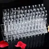 Nail Practice Display 64 Sticks Acrylic Nail Art Practice Display Stand Showing Shelf Nail Polish UV Gel French Nail Art Tools 231030