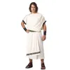 Halloween Cosplay Ancient Greek King Gladiator Costumes White Couple Party Stage Performance Dress Sets