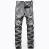 Men's Jeans Cotton Ripped Pants Grey Hip Hop Trousers Cowboy For Men Straight Leg Pencil 2021 Clothing2197