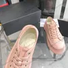 Kvinnors avslappnade skor klassiska klänningsskor designer sneakers plattform duk skor 5 cm sportsko klassiker klassisk rosa vit gummi enda quiltad textur snörning spetelle sko