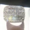 Luxus-Schmuck, Verlobung, Ehering für Damen, 3 Karat, künstlicher Diamant, 925er-Sterlingsilber, weiblich, Party-Ring284U