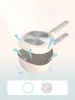 Pans Japanese Triangle Antibacterial Durable Non-stick Baby Frying Integrated Soup Pot Anti-scalding Silicone Handle Milk