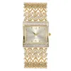 Wristwatches Drop Selling Square Wrist Watches For Women Stainless Steel Gold Female Watch Diamond Wristwatch