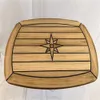 ZY Boat Barrel Shape Teak Table Top 450x600/500x700/610x940mm Marine Yacht Caravan