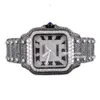 Montre en diamant Moissanite Luxuri VVS de marque supérieure et montre-bracelet Hip Hop glacée pour unisexe à prix d'usineACQ0