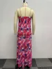 Рабочие платья Felyn, качество 2023, женский комплект из 2 предметов, блузка с отложным воротником Tie Dye, платье макси, летняя повседневная эластичная одежда
