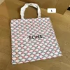 2023 Summer Fashion Canvas Shopping Shoulder Contrast Print Art Tote Women's Large Capacity Travel Bag Storage Bag