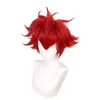 30 cm Reki Cosplay Perücke Rot Kurzes Glattes Haar Anime Halloween SK8 die Unendlichkeit Hitzebeständige Haare Perücken C30M123