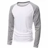 2019 Men's T Shirts 2019 Spring Brand Clothing Men's Long Sleeve Round Neck T-shirts Casual Baseball Tshirt Men Raglan T281O