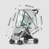 Peças de carrinho de criança universal capa de chuva do bebê guarda-chuva protetor de vento das crianças