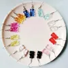 Lampadario pendente 3 paia di orecchini con ciondolo a forma di orsetto di caramella, resina colorata, gioielli con orecchie di orso trasparente, accessori per bambini e ragazze, regali 231031