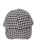 Bollmössor damer svartvitt houndstooth baseball cap casual retro daglig slitage