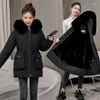 女性のトレンチコート女性冬の濃い暖かいフード付きパーカーフリース並んで長袖ポケットジッパーベルト韓国ジャケットスリムウィンドブレイカー