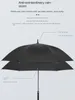 Paraguas Paraguas automático de doble capa Mango largo Gran tamaño Reforzado Engrosado Fuerte Antitormenta Especial Tres personas