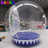 4m 13ft de diamètre Belle cabine de photo de boule de neige de Noël gonflable en PVC transparent pour prendre des photos1