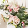 Dekorativa blommor 2st Artificial Flower Row Arrangement Set Pink Wedding Arch Backdrop Wall Decor Hanging Corner Triangle Floral