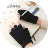 Children's Finger Gloves 6Pair Winter Warm Boys Girl's Students Fashion Knitted Solid Color Half Children 231031