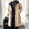 Men's Trench Coats 2023 Spring Autumn Coat Men Streetwear Long Jacket Hip Hop Male Fashion Windbreaker Hooded Overcoat Women Top