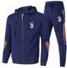 Mens Tracksuits Primavera e Outono Mens Football Set Zippered Jacket Calças Twopiece Sports Fitness Impresso Casual Wear Fashiona 231031