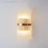 Wall Lamp Nordic Modern Crystal Glass LED Stainless Steel Light Home Decor Bedroom Bedside Aisle Stair