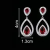 Dangle Lustre EMMAYA Nouvel An Cadeau Top CZ Pavé Queue De Paon De Noël Grand Pendentif Boucles D'oreilles Bijoux De Mariage Pour Femmes 231031