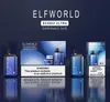 Caneta Vape descartável original da série Elfworld DC5K/DE6K/Trans7K/MC8K/Iceking9K/PE10K/I15Pro12K/Xtia13K Puffs Pods E Cigarro 0/2/3/5% Nic Mesh Coil Prefilled Pod Bar