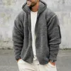 Mens Hoodies Sweatshirts Fleece Hoodie Coats Sonbahar Kış Kış Vintage Zip Kapşonlu Ceket Sıcak Sıcak Siyah Mavi Üstler 231031