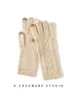 Five Fingers Gloves Winter High-Quality Cashmere Touch Screen Gloves Women Soft Warm Stretch Knit Mittens Full Finger Guantes Female Crochet Luvas 231030