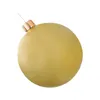 Decoraciones navideñas 45 cm Bola decorada inflable navideña Hecha PVC Gigante Sin luz Bolas grandes Decoraciones para árboles Bola de juguete al aire libre