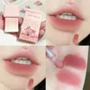 Lip Gloss 6 Colors Cute Keychain Mud Long-lasting Easy To Color Non-stick Cup Matte Velvet Texture Lipstick Korean Makeup Cosmetic