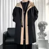 Men's Trench Coats 2023 Spring Autumn Coat Men Streetwear Long Jacket Hip Hop Male Fashion Windbreaker Hooded Overcoat Women Top