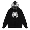 Basic Casual Dresses American niche design Spider Man hooded sweater zipper cardigan autumn China-Chic street loose coat men{category}