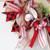 Decoratieve bloemen Patriottische krans Hoge kwaliteit Hangende hangers ornamenten Baseball Decor voor festivalfeest voordeur