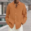 Camicie casual da uomo Camicia classica con stampa a righe vintage da uomo Autunno manica lunga colletto a petto Cardigan allentato moda Uomo Streetwear