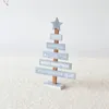 Christmas Decorations Wooden Tree Festive Crafting Table Desk Holiday Gift (Original Wood Color)